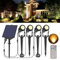 ECOWHO Solar Spot Lights Outdoor Garden, LED Landscape Spotlights Solar Powered with Remote Control Timer 8 Modes, IP65 Waterproof Outdoor Uplighters Dusk to Dawn for Garden Yard Patio Lawn