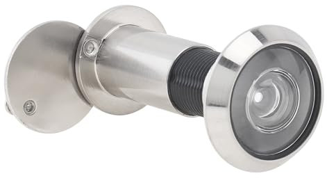 HOJLKLD Judas de porte à 200 degrés avec couvercle rotatif robuste pour portes de 38 à 60 mm d'épaisseur (nickel brossé)