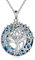 YFN 18th Birthday Gifts for Girls Sterling Silver Tree of Life Necklace with Blue Crystal Jewelry for Daughter Granddaughter(18th)