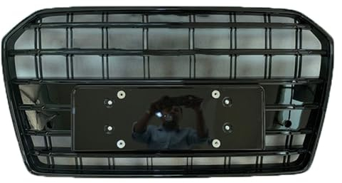 Mittelnetz Grilles Racing Grill für Audi A6 S6 2016 2017 2018 C7 PA, Kühlergrill Frontstoßstangenhaube Grill Kühlergrill Frontstoßstange Haube Kühlergrill Grill,A