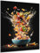 DARO Design - witziges Küchen-Bild auf 6mm HDF 84x56 cm Obstsalat - Wand-Deko Bilder Lustiges Geschenk