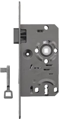 ToniTec Serrure à mortaiser - Serrure à clé gauche - Têtière 20 x 235 mm - Dimensions : 55 mm