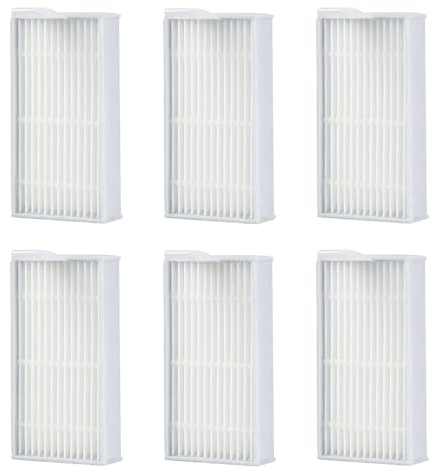 Hepa Filter für MEDION E32 (MD 18510)/E32 SW (MD 18503)/MD16192/MD18500/MD18501/MD18600 ILIFE V3/V3S Pro/V5/V5S Pro Roboter Staubsauger Ersatzteil, Filter waschbar und wiederverwendbar (6 Stück)