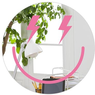 DARENYI Adesivi da Parete a Specchio 30cm Rotondo Specchi Adesivi da Parete Acrilico Specchio Adesivo per Soggiorno, Camera da Letto, Corridoio, Scale