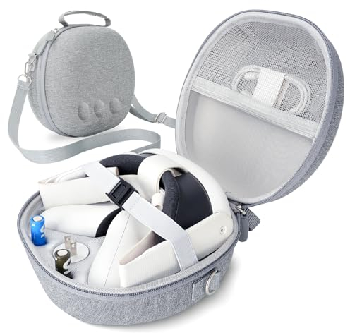 Dreaazhi Hart Tragetasche Kompatibel mit Oculus/Meta Quest 3 VR Headset Zubehör, Touch Controllern und Anderem Zubehör für Zuhause, Reisen und Lagerung Meta Quest 3 Case