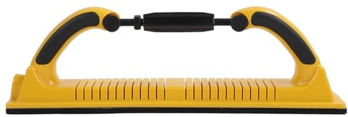 Hand Sanding Block, ABS Block Base Wide Application 70x400mm Flexible Curvature Adjustment Lightweight Longboard Hand Sanding File Block for Drywall