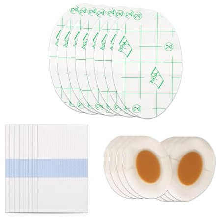 AYNKH 24 Pièces Pansement Ampoule Protege Oreille, Ampoule Pied Anti Ampoule Pied Pansements Ampoules Talon, Pansements Invisibles en Gel Hydrocolloïde pour Prévention et Soin des Ampoules Au Pied
