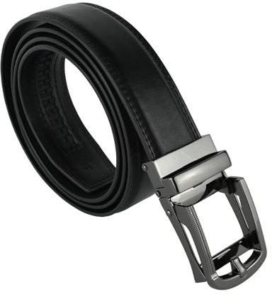 Conte Massimo Herren-Gürtel aus echtem Leder, Made in Italy, mit automatischer Schnalle, kürzbar