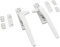 KOOLEVER Fenstergriff, Lokatall Ersatz Fenstergriff Universal Doppel UPVC Fensterverriegelung Griff Verglasung Aluminiumlegierung Fenstergriff Kindersicherer Flügelverriegelungsgriff Weiß