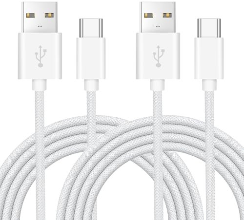 2 Pack Cable USB C para iPhone 16 Pro Max 15 Plus 1M/3.3FT, 18W 3A Cable Tipo C a USB Carga Rápida Datos, Cable Trenzado USB a USB C para Samsung Galaxy S23 S24 A55 A35 A15