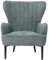 Lounge-Sessel HWC-K37, Cocktail-/Ohrensessel Polsterstuhl Retro Vintage Stoff Chenille (500g/m²) Öko-Tex - blau-grün