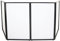 Pantalla plegable para DJ de fachada blanca, cabina de DJ plegable