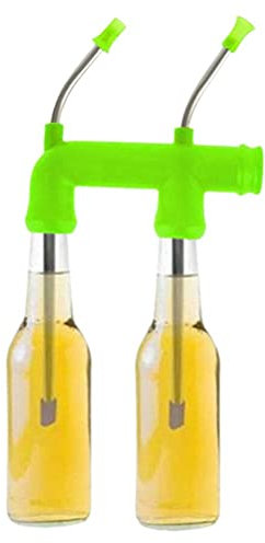 Beer Bongs, Funnel, Snorkel Beer Bottle Funnel for Drinking Game Parties, Safe to Eat and Use, Easy to Carry, Serve As Outlet Quickly Out (green)