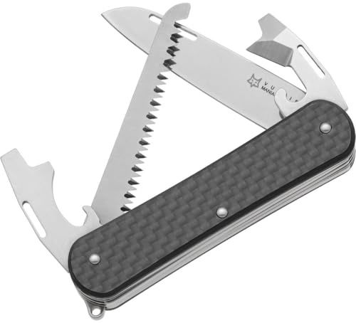 Mehrzweckgriff FOX VULPIS, Carbon Fiber, Länge 135 mm - Made in Italy - Made in Maniago