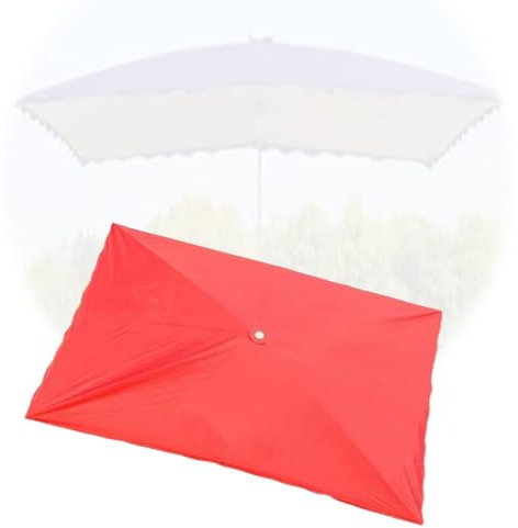 MACAGGTNTU Rectangulaire Toile De Rechange pour 6 Baleines Parasol, 300x200cm Auvent De Rechange pour Déporté Parasol, Parasol Toile De Rechange pour Jardin(Red,300x250cm/10'x8')