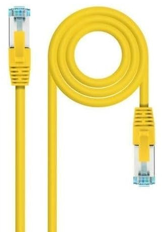 PRENDELUZ Cable de red Cat.7 LSZH S/FTP PIMF AWG26 amarillo 50 cm, ideal para conexiones de alta velocidad en redes locales.