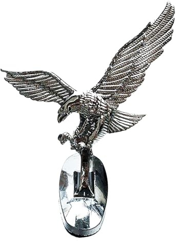 Generisch Kühlerfigur Auto Haube | 4,13 Zoll Zinklegierung Hauben Ornament | Dekorativer Auto Aufkleber Für Motorrad Fahrrad Motorhaube Außenzubehör Styling Emblem Figur Verchromt Robust