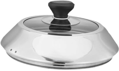 KiBcsLic Couvercle de Cuisson Dôme de Fonte Cloche à Fromage Cloche Alimentaire Dôme pour Grill en Acier Inoxydable pour Cuire Les Légumes à la, 29 cm