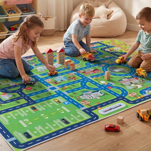 Esup 4'x6' Non-Slip Kids Rugs Perfect for Playrooms, Bedrooms, and Nurseries Educational Playground Mat- Extra Thick Safety Carpet, Indoor Outdoor Use, Easy Clean