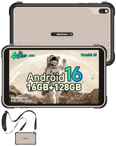 RugKing Pad Pro Rugged Tablet for Camping 8.68'' 16GB+128GB/2TB Android 16 | 90Hz Corning Gorilla Glass, Waterproof&Dustproof&Shockproof,Built-in eSIM, Triple Card Slots, NFC, 7100mAh Large Battery,FM