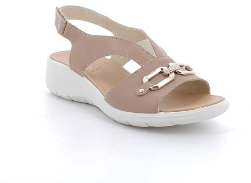 ENVAL SOFT 1280722 Damen-Sandale mit Keilabsatz, beige, 39 EU