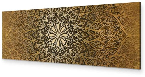 murando - Bilder Mandala 120x40 cm Vlies Leinwandbild 1 tlg Kunstdruck modern Wandbilder XXL Wanddekoration Design Wand Bild Panoramabild - Orient Zen Indische Hippie f-A-0491-b-c