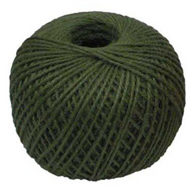 Macallen 60m of Jute Twine, Natural Hessian Burlap String 3 PLY (Dark Green)