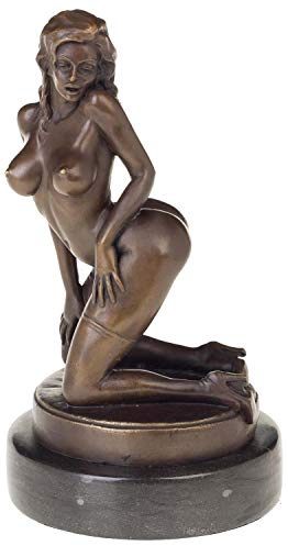 aubaho Bronzeskulptur Erotik erotische Kunst im Antik-Stil Bronze Figur Statue 32cm
