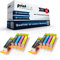 10x Print-Klex Tintenpatronen kompatibel für Canon Pixma TS 5000 Series TS 5050 TS 5050 Series TS 5051 TS 5052 TS 5053 TS 5055 PGI 570 CLI 571 Pigment Black Black Cyan Magenta Yellow - Eco Pro Serie