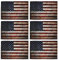 VunKo Tischsets mit amerikanischer Flagge, Vintage-Stil, 6 Stück, patriotisch, 4. Juli, waschbar, rutschfest, rechteckig, 30,5 x 45,7 cm, für Küche, Esstisch, Heimdekoration, mehrfarbig