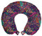 ABAKUHAUS Psychedelisch Reisekissen Nackenstütze, Exotic Seaweed, Schaumstoff Reiseartikel für Flugzeug und Auto, 30x30 cm, Indigo Magenta