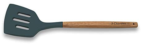 3 Claveles Pala FRITOS Silicona Mango Madera 3C, 32 cm