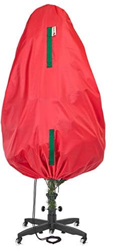 Upright Christmas Tree Storage Bag - Set of 2 Holiday Tree Covers for Trees Up to 36” Tall x 25” Diameter or Topiary Trees - Durable, Lightweight, Convenient, Vertical Xmas Storage Bags
