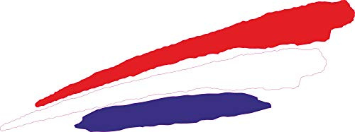 INDIGOS UG - Aufkleber - Autoaufkleber - JDM - Die Cut - Auto - Fahne Niederlande - Netherlands - 3 Streifen - 110x30 mm - Heckscheibe - Heckscheibenaufkleber Boot Auto Laptop Tuning Sticker LKW