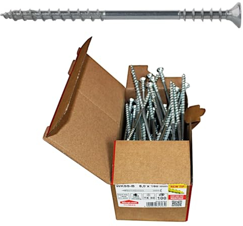 Wkręt-Met KLIMAS sp. z o.o. Distanzschrauben 6 mm x 160 mm Justierschrauben 100 St. Abstandsschrauben verzinkt