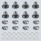 Pailvens Speaker Spikes Floor Protectors 8pcs, Adjustable Shockproof Speaker Isolation Stand Feet for HiFi Amplifier, Subwoofer, DAC Recorder, Turntable, Cone Base Pad with 3M Adhesive, Black