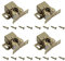 Door Catches Latches, Harmac House® 4 Pack Double Roller Strong Hold Cupboard Cabinet Door Catches, Double Roller Catches Cabinet Catches Door Latches (Bronze) (Gold)