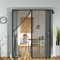 Moustiquaire Porte Fenetre Magnetique 120 x 210 cm Rideau Moustiquaire pour Porte - Anti Insectes Fermeture Automatique pour Balcon Salon Couloir Fenêtre Facile à Installer sans Percer - Noir
