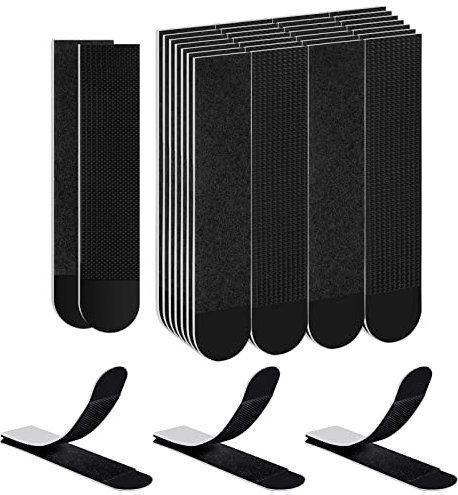 Ainiv Bandes de Suspension pour Photos, 15 Paires (30 Bandes), Accroche Tableau sans Percer, Fixation Murale Bandes de Suspension, pour Cardres, Posters et Décoration Sans Dommage (Grand/Noir)