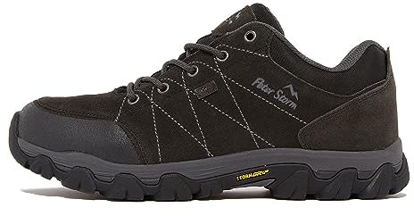Peter Storm Men’s Silverdale II Walking Shoeswith High Traction Rubber Sole, Durable Suede Upper, Waterproof, (Black, UK Footwear Size System, Adult, Men, Numeric, Medium, 13)