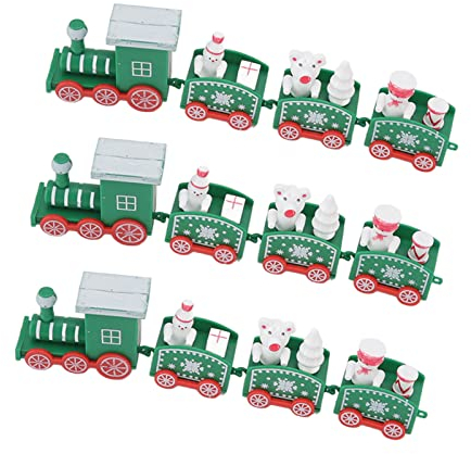 Mini-Zug-Dekorationsset, Langlebig, Exquisit, Schön, Sicher, Zuverlässig, Kleine Zug-Weihnachtsdekoration für Kuchen (Grün)