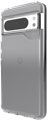 ZAGG Crystal Palace Google Pixel 8 Pro Case - Transparent Finish with Graphene Enhanced Impact Protection, Eco-Friendly with 78% Recycled Content, Wireless Charging Compatible Phone Case, Clear