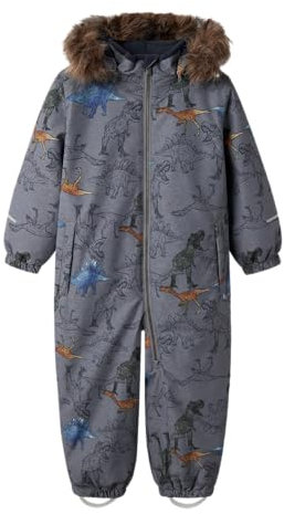 NAME IT Jungen NMMSNOW10 Suit AOP FO NOOS Schneeanzug, Mockingbird/AOP:Dinosaur, 122