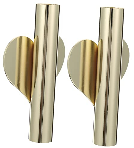 ABOOFAN 2pcs Wall Flower Tube Vase Wall Metal Vase Metal Hanging Mounted Heart s Decor -mounted Mini Tube Heart-shaped
