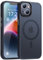 HuwaiH Handyhülle für iPhone 14 Hülle, iPhone 13 Hülle, [Kompatibel mit Mag-Safe] Stoßfeste Kratzfeste Schutzhülle, Transluzente Matte Griffige Handyhülle für iPhone 14/13 (Schwarz)