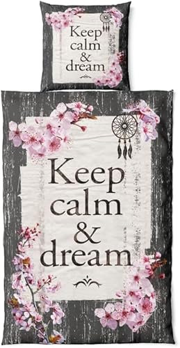 VertriebsArena GmbH Kuschelige 4tgl. Bettwäsche-Set ** Blossom Dream **, 2X Kopfkissenbezug 80 x 80 cm, 2X Bettbezug 135 x 200 cm, Microfaser, Orchidee, Blumen, Blume, 4023260