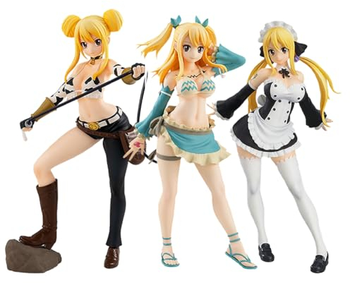 Jilijia Fairy Tail Figur Stier/Wassermann/Jungfrau Lucy Heartfilia Figur Mädchen und Jungen Actionfigur Desktop Ornamente Heimdekoration