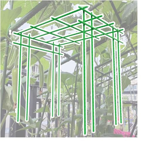 Gurkenspalier Großes Gartenbogengitter für Kletterpflanzen, Große Weinrebe Unterstützung Bogen Arbor Trellis für Weinberg Outdoor Patio Rasen Garten, Metall Gartenpfähle(3.6x2.1x2.4m(11.8x6.9x7.9ft))