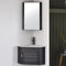 DYUNCZ d'angle Meuble Vasque Salle de Bain, Ensemble Meuble Salle de Bain Mural, Meuble-lavabo d'angle avec Lavabo en Céramique et Armoire a Miroir, Meuble Lave Main avec Robinet(Negro,47cm/18in)