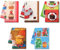 Autilify Geschirrtücher 5er Set – 55x40 cm Geschirrtücher aus Polyester, Bunte Motive mit Dessert, Konfitüre, Weizen & Kaffee – Weich, Saugfähig, Schnell Trocknend